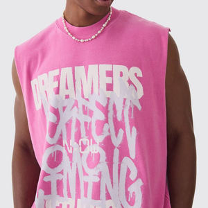 Service OEM sur mesure hommes débardeurs décontracté sans manches débardeurs conception de logo personnalisé grande taille vente imprimée - Product Image 4