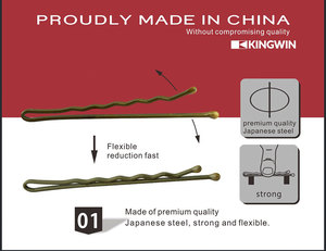 Kingwin mejor rendimiento flexible negro horquillas pinzas para el pelo - Product Image 3