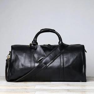 Wholesale OEM Genuine Leather Portable Travel Duffel <b>Bags</b> with Zipper Closure <b>Shoe</b> Compartment & Water Resistant - Product Image 3