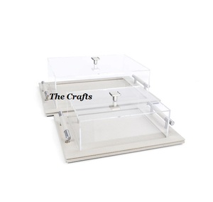 Plato de Diseño Fabuloso con Cúpula, Plato de Servir de Color Blanco Mármol con Cúpula de Vidrio, Vajilla, Plato para Aperitivos y Cúpula - Product Image 6