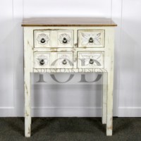 Table console rustique en bois de manguier massif sculpté à la main, finition vieillie, mobilier recyclable pour la maison, chambre, cuisine