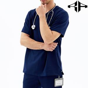 Ensembles de gommages d'allaitement tissés de haute qualité uniformes doux pour l'hôpital d'été pour hommes utilisent des costumes de travail de clinique dentaire élégants - Product Image 3