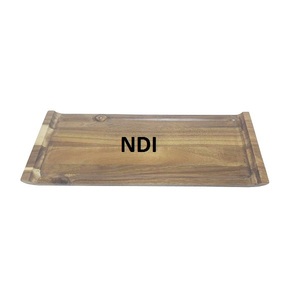 Bandeja de servicio decorativa hecha a mano, éxito de ventas, vajilla de catering, bandeja de madera para servir té, café, desayuno - Product Image 1