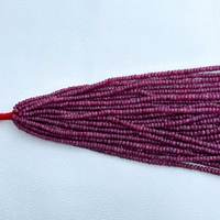 Perles Rondes Facettées en Rubis Naturel 3mm 4mm pour Colliers Bracelets Fabrication de Bijoux DIY, au Meilleur Prix d'Usine en Gros