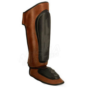 2025 último diseño espinilleras cuero seguridad desgaste espinilleras empeine almohadillas MMA piernas protectores y calentadores equipo de protección - Product Image 6