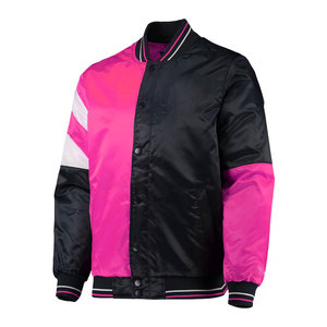 Chaqueta de béisbol de invierno para hombre de talla grande personalizada transpirable piel de oveja Vintage satén cierre de cremallera seda Chenille bordado Logo - Product Image 5