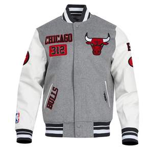Top Selling Best Quality Light <b>Weight</b> Men's <b>Stand</b> Patchwork Canvas Embroidered Varsity Jacket Eco-Friendly Breathable Quick Dry - Product Image 2