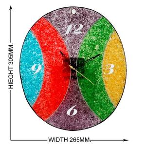 Hermoso reloj de ágata de chips mixtos con soporte de Metal dorado para decoración de oficina en casa hecho a mano piedra semipreciosa artesanía India - Product Image 2