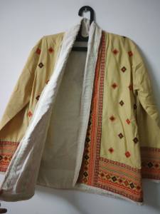 Ropa de fiesta de algodón para mujer, abrigo indio bordado pesado, chaquetas de invierno, kimono corto acolchado de Tela con estampado de bloque de mano indio - Product Image 3