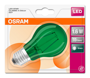 Lámpara LED de Repuesto Estándar de Cristal Verde 1.6W (Osram 4058075816015) - Product Image 2