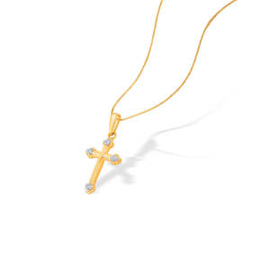 Yellow Gold Holy <b>Spirit</b> Diamond Religious Pendant - Product Image 3