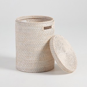 Handcrafted rattan bin <b>hamper</b> <b>for</b> laundry storage & organization natural <b>basket</b> bins <b>cheap</b> price - Product Image 4