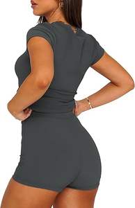 SAMPEEL Womens <b>Two</b> <b>Piece</b> <b>Lounge</b> <b>Sets</b> Casual Summer Outfits 2 <b>Piece</b> Short Matching Clothing <b>Set</b> - Product Image 4