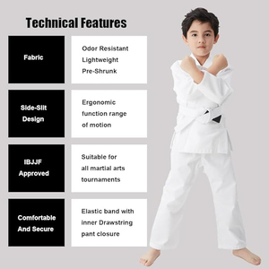 Uniforme de Karate Unisex de alta calidad, cómodo equipo de artes marciales personalizado para niños, hecho de Material ligero, Kimono Jiu Jitsu - Product Image 4