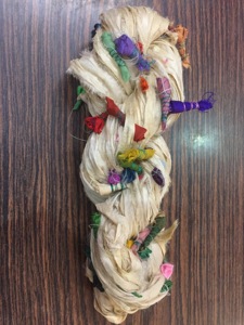 ริบบิ้นผ้าคอตตอนเนื้อนุ่มเป็นมิตรกับสิ่งแวดล้อมเส้นด้ายผสมไหมส่าหรีรีไซเคิลงานปักงานฝีมือเครื่องประดับทอผ้าถักไหมพรมแฟนซีฟอก - Product Image 6