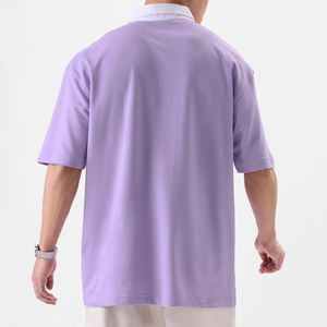 Polo homme de couleur unie pour adulte grande taille polo homme respirant été polos - Product Image 2