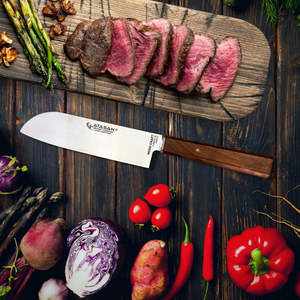 Cuchillos de cocina profesionales, cuchillos de chef de cocina con mango de madera con logotipo personalizado, cuchillos de corte - Product Image 5