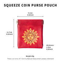 NEWGOCRAFT dompet koin kulit asli Totem pribadi dompet Remas kantong untuk sehari-hari