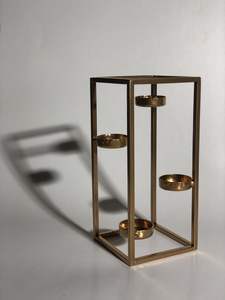 Tarro de vela único de hormigón, portavelas hecho a mano para decoración de oficina, candelabro de diseño estándar decorativo Lightin - Product Image 3