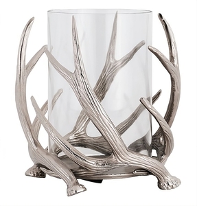 Lot de 2 bougeoirs en métal et aluminium dorés design lanterne pour décoration de maison, éclairage coupe-vent en verre. - Product Image 6