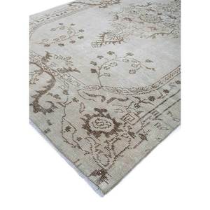 Vintage 9x12 <b>Wool</b> Rug Beige & <b>Brown</b> Hand Knotted Medallion Rectangle Puzzle Abstract Patterns for Home Entryway Hallway-Pae-398 - Product Image 2
