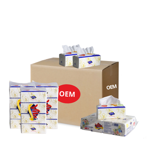 Mouchoirs en papier de qualité durable, 4 plis, format personnalisé, style poche, motif gaufré, design rouleau, pour usage domestique/bureau, OEM/ODM - Product Image 1