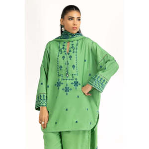 Conjunto de Traje de Terciopelo Jacquard Karandi de 3 Piezas para Mujer IUSTKSD-1362 - Product Image 2