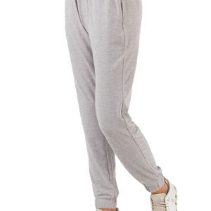 Pantalon de survêtement quatre saisons de haute qualité pour femmes taille élastique vêtements de travail pantalon décontracté avec cordon de serrage de Style plat avant - Product Image 3