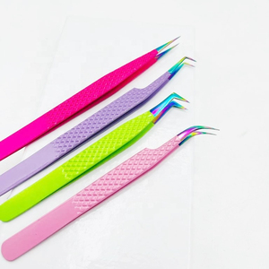 Pinzas para Pestañas Kaamir Instruments, de Alta Calidad, con Empuñadura de Diamante Sólido Arcoíris, Antimagnéticas, 10 mm, Varios Colores - Product Image 5