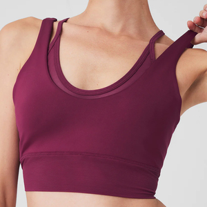 Pakistan vente en gros ensemble de yoga haute performance pour femmes compression confortable extensible respirant motif solide ensemble 2 pièces - Product Image 5