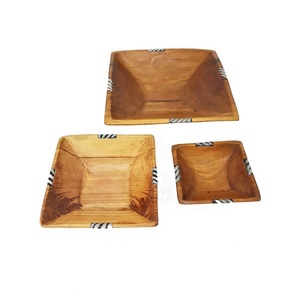 Dernier arrivage Bol de service rond élégant de qualité Bol en bois émaillé pour ustensiles de cuisine Bol en bois au design le plus récent à bas prix - Product Image 5