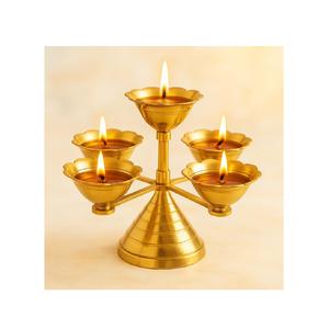 Lampe à huile Akhand Diya pour la salle de prière du Mandir, Deepam traditionnel en laiton pour Diwali, Navratri, décoration de la maison - Product Image 6