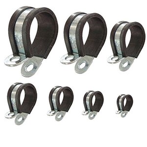 Collier de serrage en fer galvanisé de type R avec revêtement en caoutchouc et <span class=keywords><strong>fixation</strong></span> par câble pour la gestion des conduites et des faisceaux de câbles industriels - Product Image 2