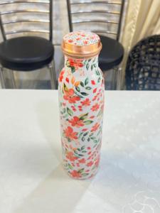 ขวดน้ำทองแดงบริสุทธิ์พร้อมประโยชน์ต่อสุขภาพของโยคะอายุรเวทประโยชน์ต่อสุขภาพ | ขวดน้ำทองแดงเคลือบเงาพร้อมอายุรเวท - Product Image 4