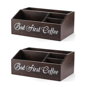 ภาชนะจัดเก็บกาแฟดีไซน์เคาน์เตอร์จัดเก็บชาและกาแฟทำจากไม้อุปกรณ์จัดระเบียบในบาร์ - Product Image 1