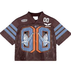 T-shirt en maille à logo personnalisé pour hommes 100% coton Maillot streetwear pour fans de football et de football américains Maillot pour fans de basketball Meilleur prix - Product Image 3