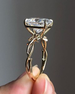 ¡Anillo de diamante de laboratorio chapado en oro de 14 quilates personalizado del exportador indio para bodas y fiestas recuerdos duraderos garantizados! - Product Image 3