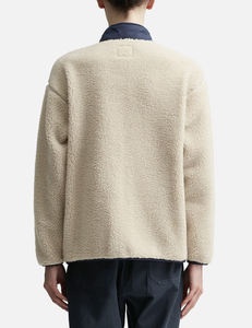 Veste en polaire sherpa 100% polyester pour homme, col montant, fermeture éclair intégrale, avec poches poitrine - Product Image 4