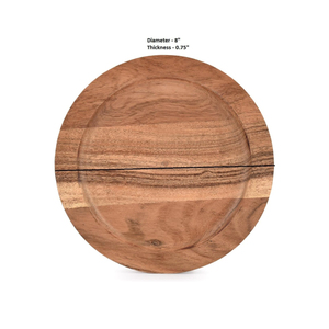 Assiette de présentation ronde en bois de qualité supérieure fabriquée à la main Vaisselle d'accent de charme organique pour améliorer votre expérience culinaire - Product Image 5