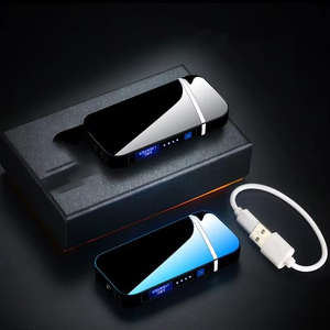 Encendedor de chorro electrónico a prueba de viento Gas logotipo personalizado encendedores eléctricos de plástico Briquet Flame encendedor de fumar moderno - Product Image 6