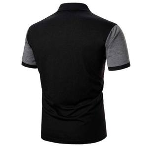 <b>Grey</b> Black Color Regular Fit <b>Men's</b> Clothing for <b>Shirts</b> Short Sleeve Customized Design Knitted 100% Cotton Quick Dry Low MOQ - Product Image 3