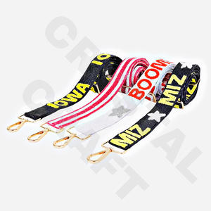 CRYSTAL CRAFT Modèle 2019 Sic Em Bears Sangle de sac à main perlée Couleur personnalisée Perles de rocaille Style indien Taille personnalisée Accepter le logo personnalisé - Product Image 2