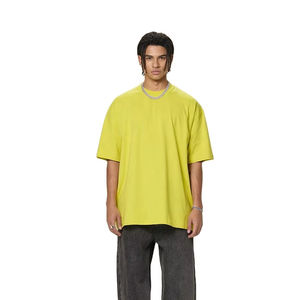 Camisetas de talla grande para hombre XS de estilo Vintage clásico para mujer, Jersey transpirable cómodo de punto personalizado de talla grande lavado frontal - Product Image 1