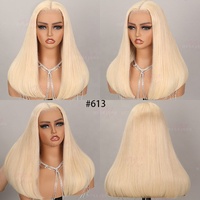 Perruque Lace Wig sans colle 6X5 HD Cheveux brésiliens lisses et soyeux P10/613 Blond P18/613 Perruque longue tenue en cheveux humains Deep Wave