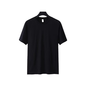 T-shirts décontractés à col rond en fibre de bambou et coton mélangé de qualité supérieure pour hommes dans des couleurs unies adaptées à un usage quotidien élégant - Product Image 1