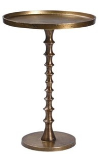 Ensemble de table basse gigogne ronde antique courbé en métal noir et doré avec velours Assemblage facile et pliable pour hôtels - Product Image 5