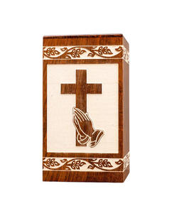 Venta al por mayor de urnas de cremación de madera hechas a mano de estilo americano moderno adulto hombre mujer funerario urnas decorativas - Product Image 1