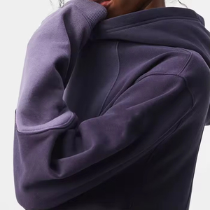 Sweat-shirts à capuche oversize en molleton avec logo personnalisé pour femmes, sweats à capuche de haute qualité pour femmes, vêtements de rue, sweats à capuche patchwork - Product Image 3