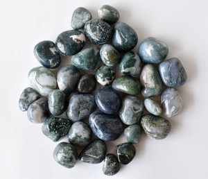 Piedras de Ágata Musgosa Ovaladas Ecológicas de Primera Calidad, Grado AAA, 1 kg, para Meditación y Decoración del Hogar, Anshul Impex - Product Image 1