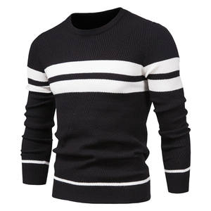 Pull décontracté à rayures zippé pour homme, vente en gros, dernier design automne-hiver 2025, épais, chaud, tendance, tricot de haute qualité - Product Image 6